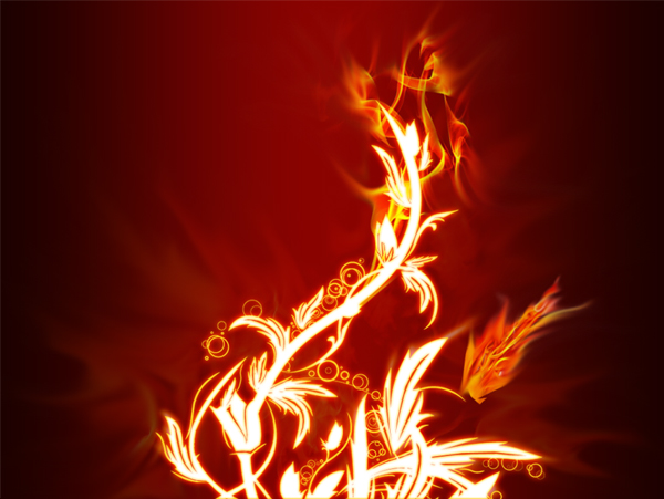 Photoshop（PS）设计制作抽象的火焰花实例教程