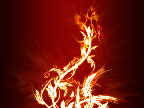 Photoshop（PS）设计制作抽象的火焰花实例教程