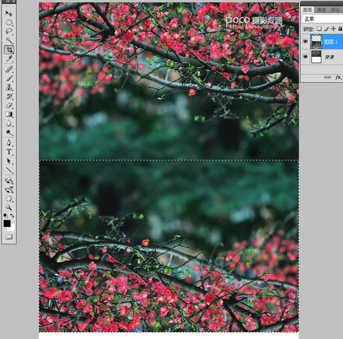 photoshop将风景图片的无缝对接及简单调色