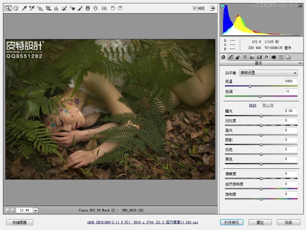 Photoshop调出唯美的中性色森林美女,Ps教程自学网_PS抠图教程_photoshop基础入门教程-Ps窝