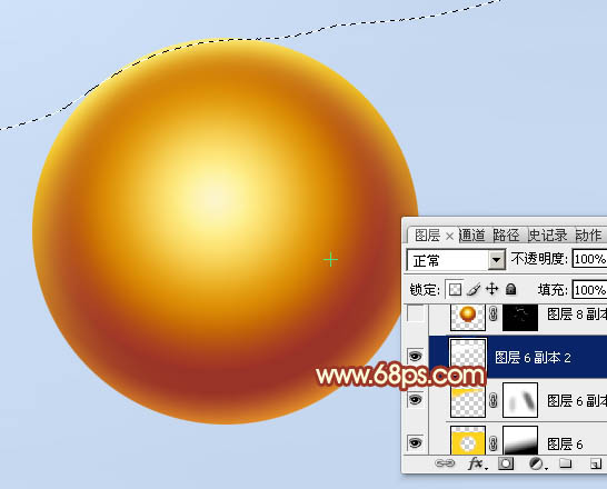 Photoshop制作一个简单的金色足球