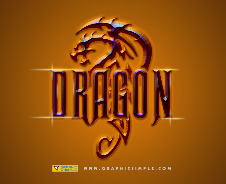 PS教你创建魔幻霸气的金属龙形LOGO