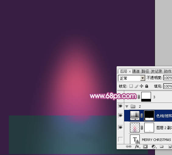 Photoshop设计制作梦幻的彩色光斑圣诞树