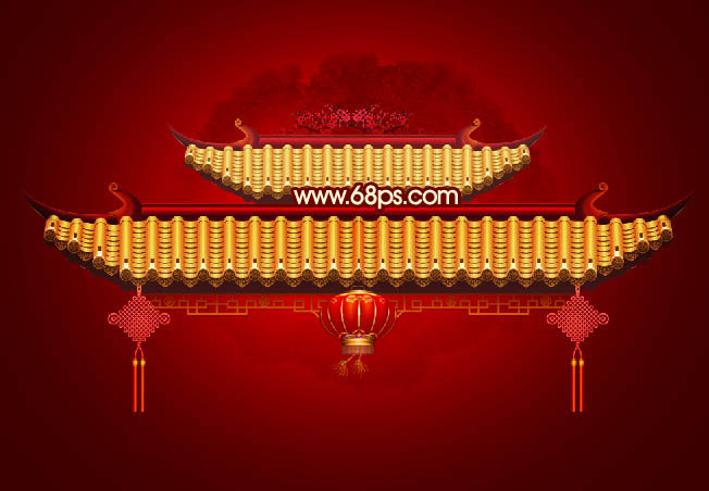 Photoshop设计制作喜庆华丽的羊年贺卡