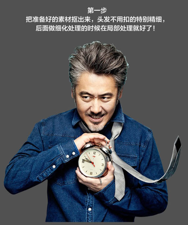 Photoshop利用液化工具快速把大叔的照片转为