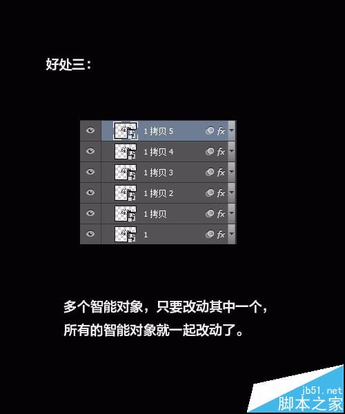 Photoshop图层转为智能对象以后对作图有什么好处？