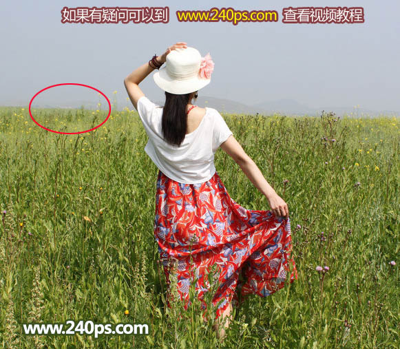 PS利用智能对象将人物制作成花海里飘散消失的GIF动画