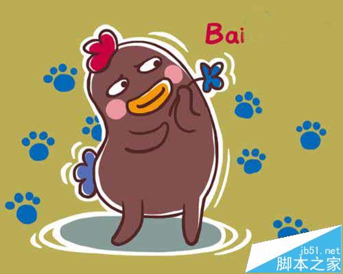 ps怎么绘制一个画卡通小幺鸡图片?_脚本之家