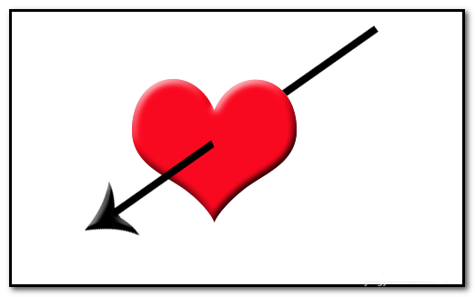 ps怎么画一箭穿心的效果图?_脚本之家