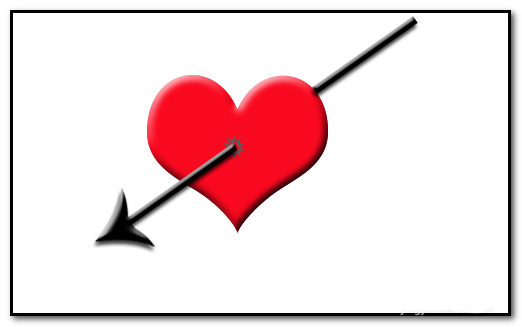 ps怎么画一箭穿心的效果图?_脚本之家