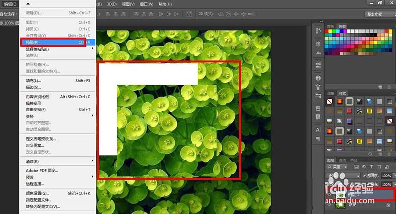 ps怎么复制粘贴图片部分内容?