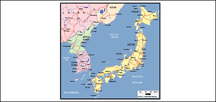 精美矢量世界地图素材-日本地图 交通运输 _ 矢量素材 _ 网页素材 _