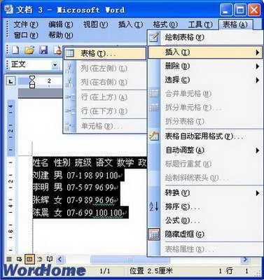 word2003怎么做表格_Word2003表格制作:先输