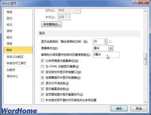 在Word2010大纲视图中显示样式区域