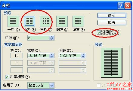 WPS文档如何分栏即在文档中插入一条竖线将一页分为二栏(图3)