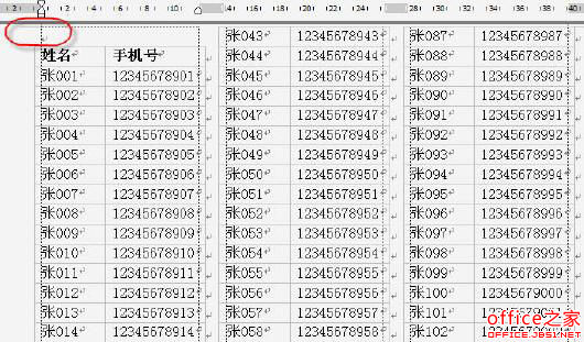 WPS文字实现数据分栏打印