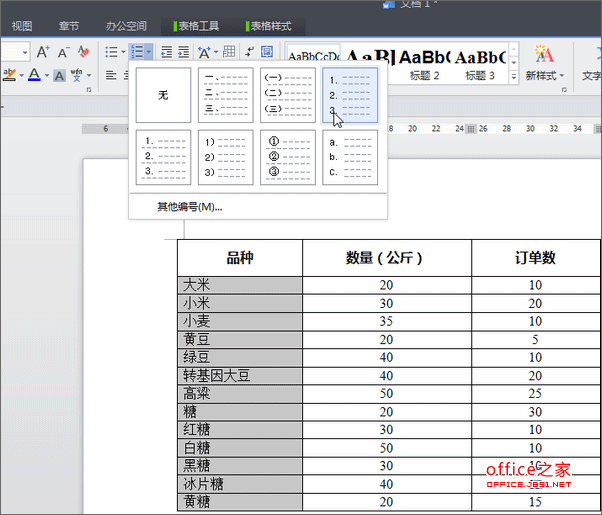 WPS文字如何计算插入表格的行、列数