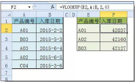 用VLOOKUP函数根据编号查找日期结果却显示