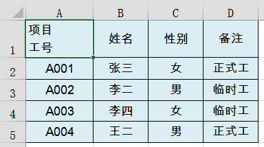 在Excel中制作斜线表头中国式表格的斜线表头