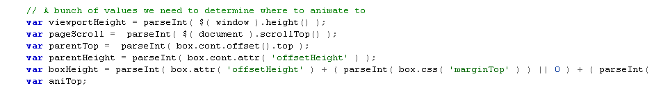 페이지가 스크롤될 때 부동 창 제어_JQuery로 구현된 jquery