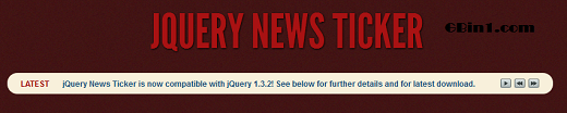 jQuery News Ticker 基于jQuery的即时新闻行情展示插件