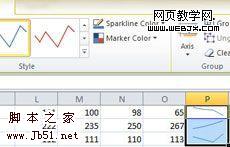 Excel 2010实用新功能：波形图介绍-脚本之家