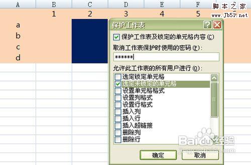 Excel工作表保护设置