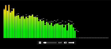 可视化频谱跳动效果源码,是一款基于html5 canvas实现的音乐频谱跳动