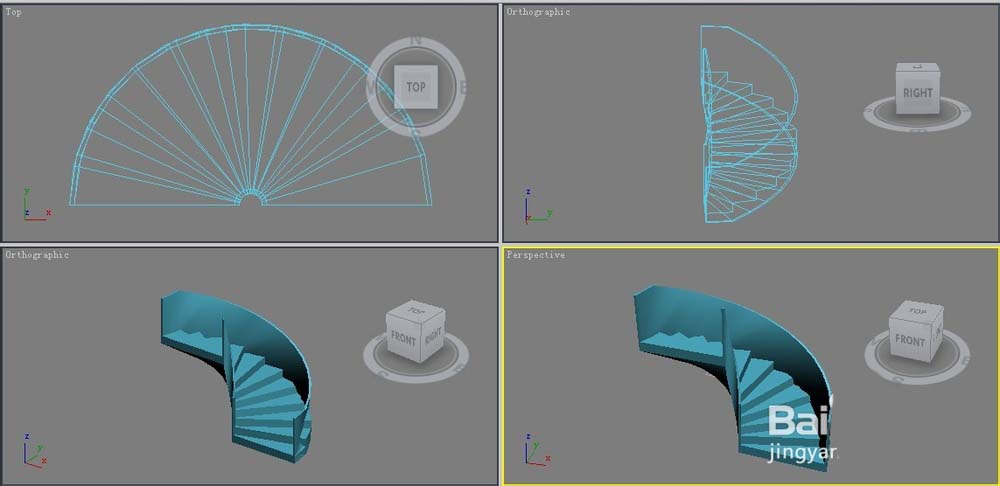 3dmax制作螺旋楼梯模型教程