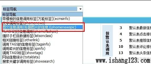 帝国CMS的phomenewspic/ecmsinfo标签详解