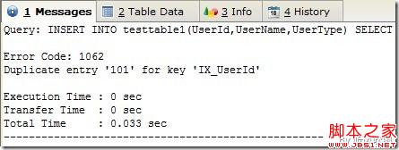 MySQL批量插入遇上唯一索引避免方法