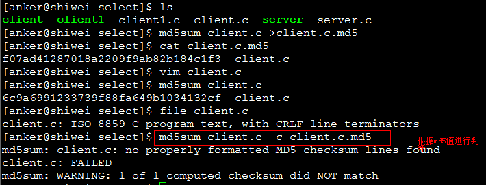 linux比较两个文件是否一样(linux命令md5sum使用方法)插图2