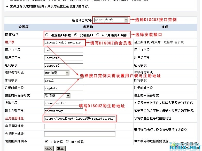 帝国Cms万能会员接口和论坛通行证接口介绍