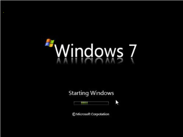 Win7系统重装后卡在正在启动Windows开机界