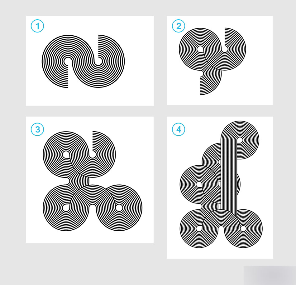 ai绘制创意漂亮的线性图案