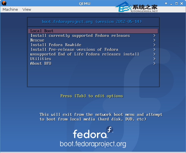 Linux通过BFO简单安装Fedora的步骤