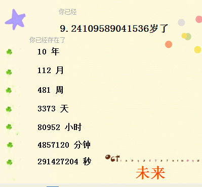 实际年龄计算器 v1.0 免费绿色版