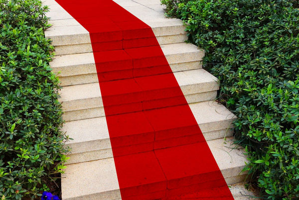 ps给台阶合成逼真的卡通绘画