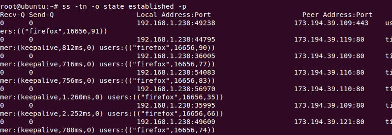 Linux中使用ss命令检查网络连接的方法