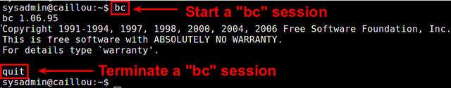 在Linux中使用命令行计算器GNU bc的方法