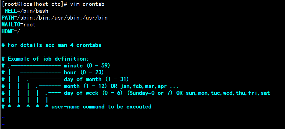 Linux计划任务Crontab学习笔记（3）：配置文件