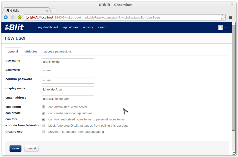 在Linux系统中使用Gitblit工具创建Git仓库的方法