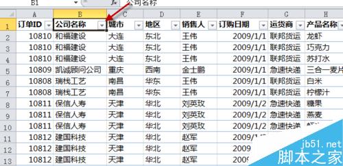 Excel 2010筛选中的搜索功能