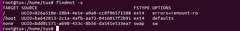 Linux系统下findmnt命令使用全解