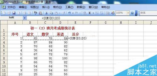 电子表格数据如何求和？RANK如何排名次？