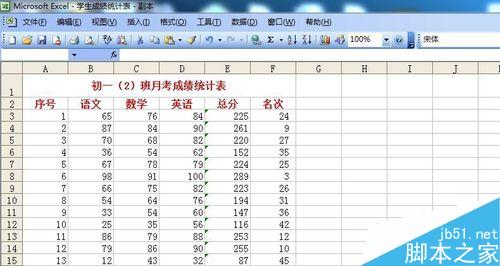 电子表格数据如何求和？RANK如何排名次？