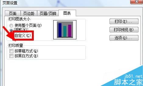 如何使用excel2003打印图表？