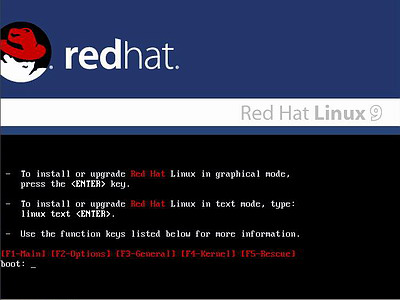 红帽子Red Hat Linux 9 光盘启动安装过程图解