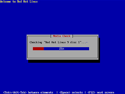 红帽子Red Hat Linux 9 光盘启动安装过程图解