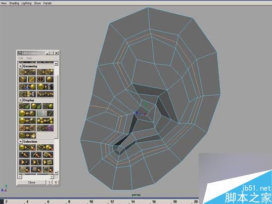 maya多邊形工具建模一個逼真的人物耳朵